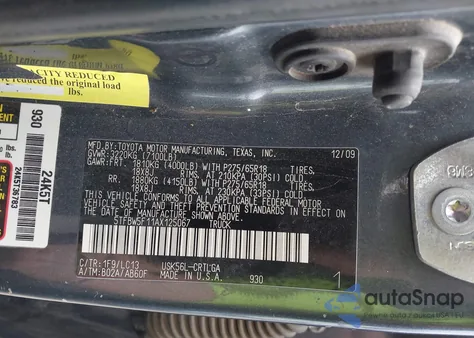 2010 Toyota Tundra Limited 5.7L V8 из США, поврежденный, VIN 5TFBW5F11AX125067